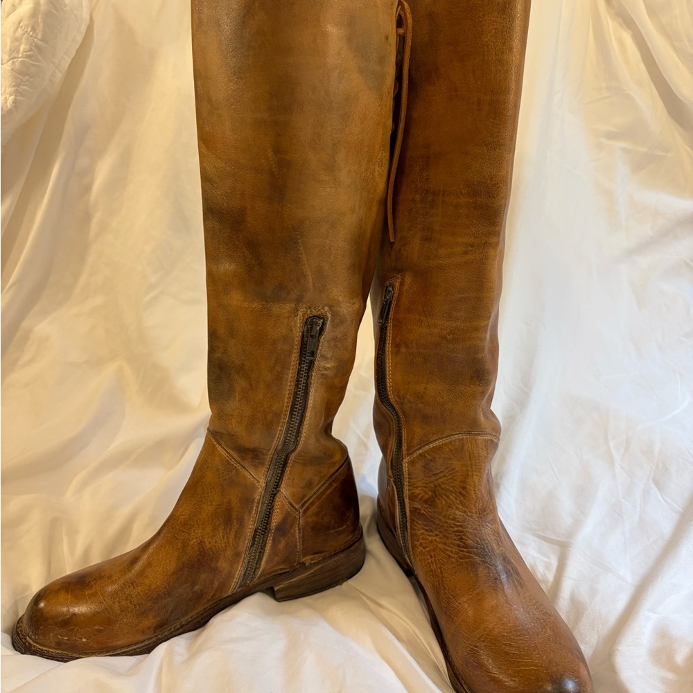 Bed Stu Manchester tall distressed leather boots.
